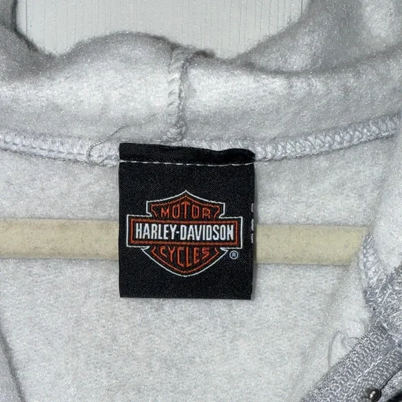 Harley-Davidson Gray Hoodie with Logo - Picture 3 of 6